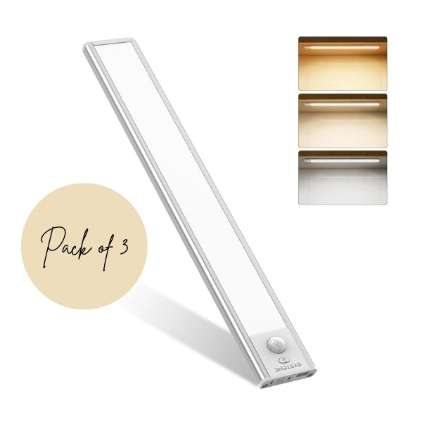 Motion Sensor Cabinet Light Strip Indoor ( Pack of 3 )