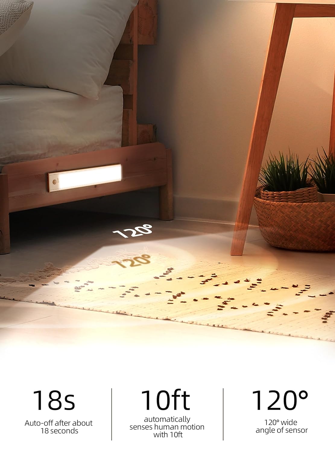 Motion Sensor Cabinet Light Strip Indoor ( Pack of 3 )