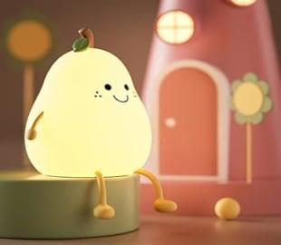 Night Light Cute Pear LED Nightlight Lamp, Gift for Kids, Girls & Boys