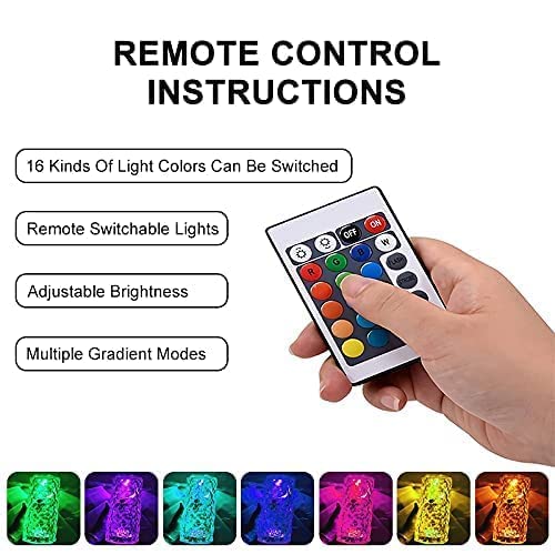 Crystal Diamond Table Lamp Dimmable Touch and Remote Control